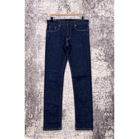 Uniqlo Jeans 30 x 32 Mens Slim Straight Selvedge Kaihara Raw Denim